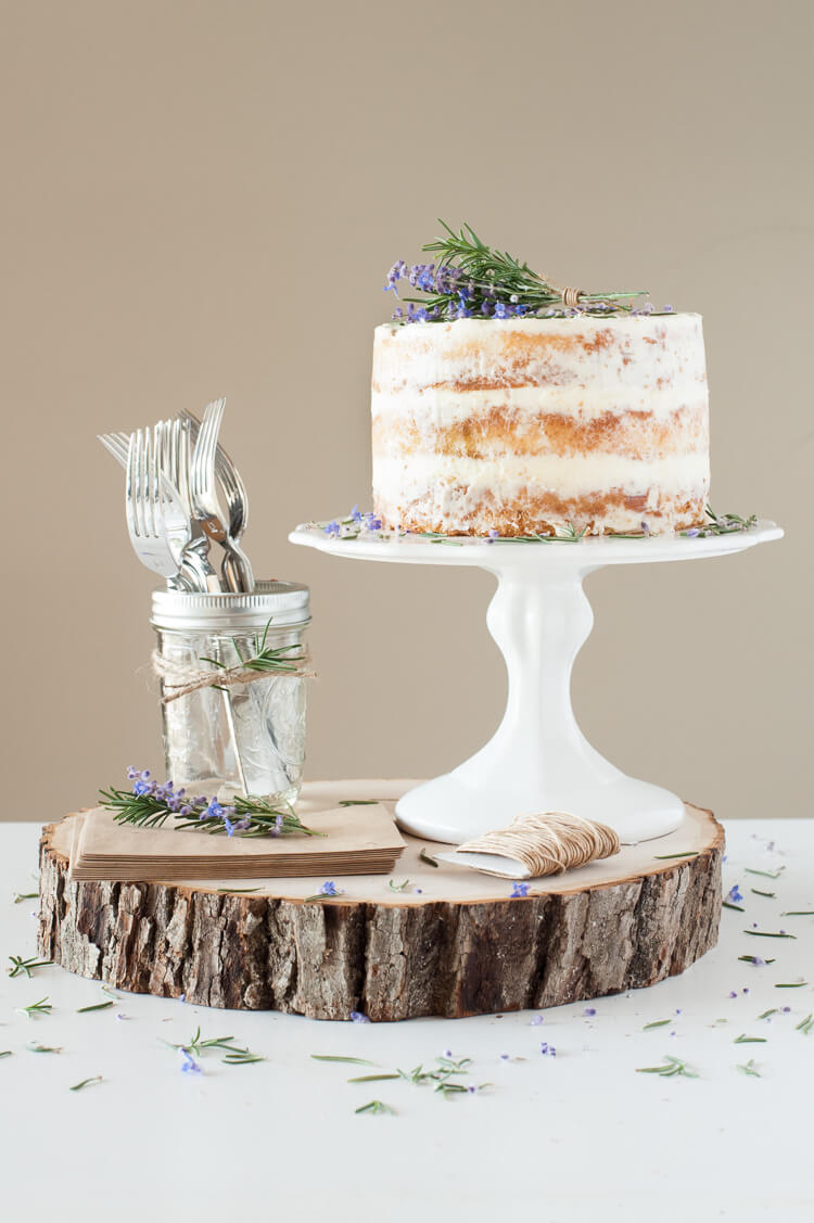 49 Cute Cake Ideas For Your Next Celebration : Lavender cake & white icing